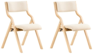 SoBuy Klappstuhl FST40, Küchenstuhl, Esszimmerstuhl, Holzstuhl, Faltbar, Küche, Büro, Küchenstuhl mit gepolsterter Sitzfläche und Lehne