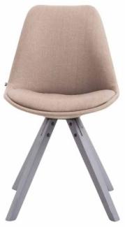 Besucherstuhl Toulouse Stoff Square grau taupe