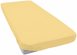Estella Mako Jersey Spannbettlaken 150x200 cm in quitte