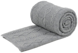 Wolldecke Merino Ava 130x170 Farbe: Grau