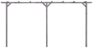 vidaXL Garten-Pergola Grau 400x40x205 cm Imprägniertes Kiefernholz 313568