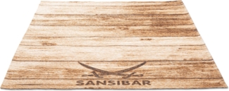 Sansibar Teppich Keitum 009, rechteckig, Höhe: 3 mm, Flachgewebe, Motiv Holzdielen & gekreuzte Säbel