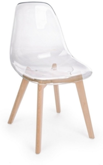 Bizzotto Stuhl Easy 4er-Set aus Kunststoff, Transparent