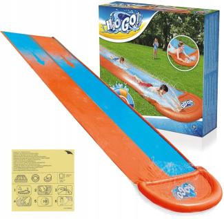 BESTWAY 52328 Doppel-Wasserrutsche Waterslide Slip and Slide integrierter Wassersprinkler 488cm x 138cm (R13) D590