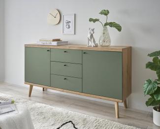 INOSIGN Sideboard MAVAS, in moderner Trendfarbe, Griffe aus Metall (Schwarz), Breite 160 cm