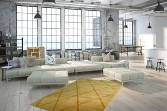 Teppich SchoenesWohnen24 Luxury 210 Gelb 160x230 cm