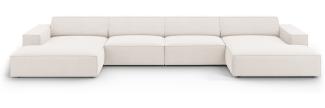 Micadoni 6-Sitzer Panorama Sofa Jodie Light Beige