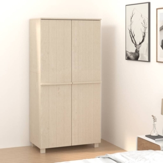 Kleiderschrank, Massivholz Kiefer, honigbraun, 89 x 50 x 180 cm