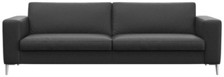 FLEXLUX 3-Sitzer Fiore, super Sitzkomfort durch Kaltschaum im Sitz, breite Armlehnen, Füße Alu