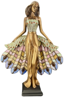 abc HOME Tischleuchte Leuchte im Tiffany-Stil Dame, ohne Leuchtmittel, Tiffany-Stil