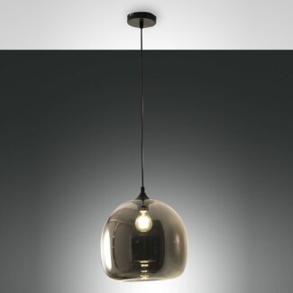 FABAS LUCE 3490-40-126 Pendelleuchte Maia Grau transparent 31cm