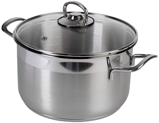 Bemus Kochtopf STELLA - ca. 1,9-2 Liter, Edelstahl 18/10 mit Glasdeckel / Edelstahltopf