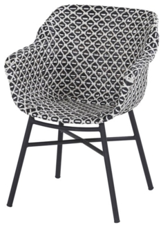 Delphine Dining Sessel (carbon black / white-black)