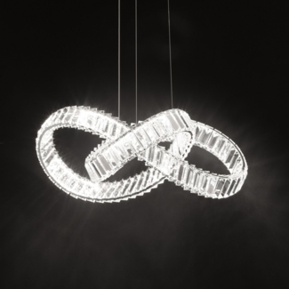 Nova Luce 9019723 CONCETO LED Pendelleuchte 60cm 3500K Chrom Kristall