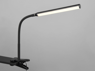 LED Klemmleuchte NEVADA Schwarz dimmbar & 3 Lichtfarben, Höhe 38-69cm