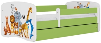 Raumhirsch Furniture Kinderbett 70x140, 80x160, 80x180 cm - Komplettset mit Matratze & Schublade (Bett für Mädchen, Einzelbett für Kinder von 2-12 Jahren, Rausfallschutz und Lattenrost), verschiedene Farben & Designs