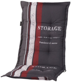 Madison Hochlehnerauflage G 148 Storage Red Gartenstuhl Auflagen Kissen Polster für Hochlehner, für Hochlehner-Stühle UV-beständig inkl. Bindebänder und Halteband