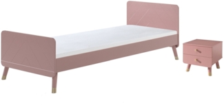 Bett mit Nachtkommode Kamillah Kinderbett MDF Terra Rosa