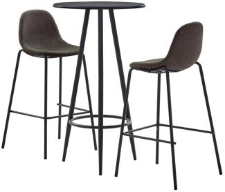 vidaXL 3-tlg. Bar-Set Stoff Dunkelgrau [3051125]