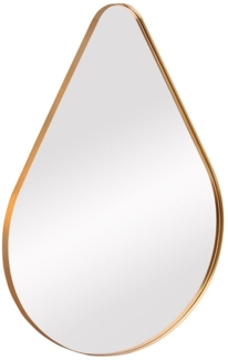 Rahmenspiegel Bella / Britta , Glas, Metall , Verspiegelt, Gold , 80 x 100 x 0 cm