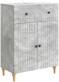 vidaXL Sideboard Betongrau 66 x 34,5 x 90 cm Holzwerkstoff 894178
