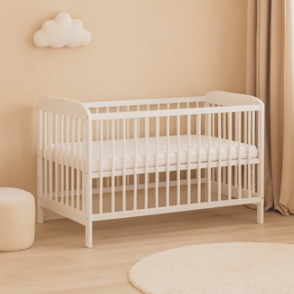 Babybett EMI – 60×120 cm mit Matratze aus Kiefernholz