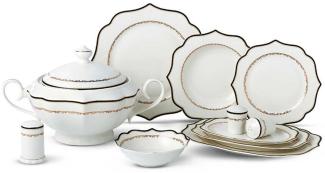 Erhabene Eleganz: Unser königliches Knochenporzellan-Dinner-Set Serie Ameja - 60-teilig für opulente Tischarrangements