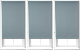 3 x Verdunkelungsrollo grau 60x160 cm 10023072