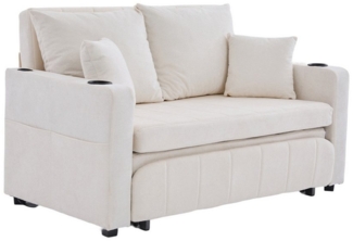 BlingBin Sofa Zweisitzer-Sofa Stoffsofa Schlafsofa Klappbares Ausziehsofa, 1er Set 1 Teile, Multifunktionales Stoffsofa Klappbares Ausziehsofa Wohnzimmersofa