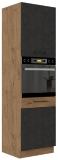 Vigo Hochschrank 60 cm Eiche Lancelot Matera Grau Küchenzeile Küchenblock Küche