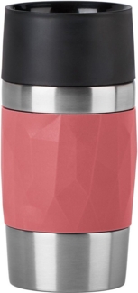 EMSA 'Travel Mug Compact' Thermobecher, Edelstahl, rot, 300 ml