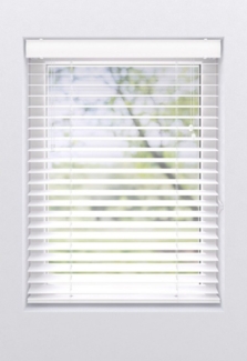 my home Jalousie Ariane, mit Bohren, freihängend, 50mm PVC Lamellen in Holzoptik, Bedienung durch Schnurzug