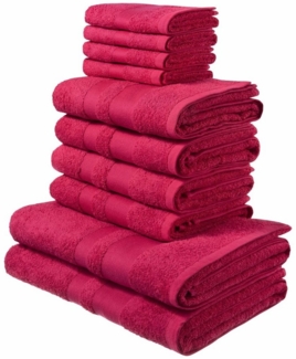 my home Handtuch Set Vanessa, 10-tlg Handtuch-Set, in Standard- und Premium-Qualität, weich, Walkfrottee (Set, 10-St), 100% Baumwolle, Duschtücher, Handtücher, Gästetücher, mit Bordüre