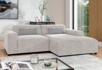 AX LIVING Beige Eckcouch Jughlio in L-Form 240cm modern & stilvoll P