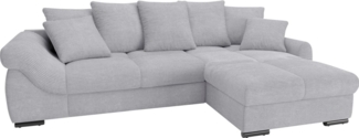 Mr. Couch Ecksofa Livorno DuraFlex L-Form, inkl. Hochschläfer-Bettauszug, XL-Bettkasten weiß beschichtet