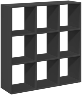 vidaXL Raumteiler-Bücherregal Schwarz 102x29x103,5 cm Holzwerkstoff 858040