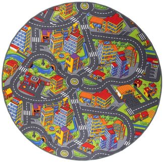 Steffensmeier Kinderteppich Anton, rund, Straßenteppich, Kinderzimmer