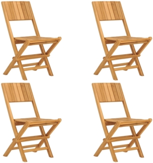 vidaXL Gartenstühle 4 Stk. Klappbar 47x61x90 cm Massivholz Teak 3155058