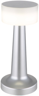 LED Tischleuchte, Touchdimmer, USB, nickel-matt, H 21,5 cm