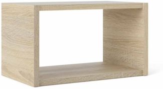 Dmora Regal Wilfred, Gestell, Wandregal, Mehrzweckregale, 44x25 h26 cm, Eiche