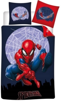 Spiderman Bettwäsche Marvel, Material-Mix, 2 teilig, Kinder Wendebettwäsche 135-140x200 cm