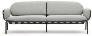 Nosh Joncols 3-Sitzer-Gartensofa aus Aluminium mit Finish in Grau 225 cm