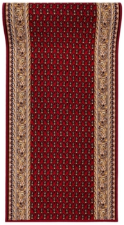 Mazovia Läufer Läufer Teppichläufer Brücke - Vorzimmer Küche - Rot, 67 x 100 cm, Kurzflor, Rutschfest, Meterware, Verschiedene Größen