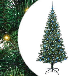 vidaXL Künstlicher vorbeleuchteter Weihnachtsbaum Grün 210 cm 3396782