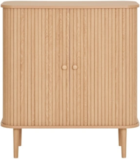 Kommode >Nikko< 2 Lammelen-Schiebetüren, 1 Boden, in eichefarbig - 40x87x80 (BxHxT)