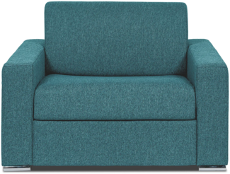 Vente-unique - Schlafsessel mit Matratze - Liegefläche 70 cm - Matratze 14 cm - Stoff - Blau - CALITO