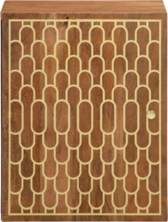 vidaXL Bad-Wandschrank 38x33x48 cm Massivholz Mango 358304