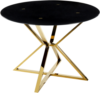 Esstisch BOSCO 105 cm 105 cm Sicherheitsglas Schwarz
