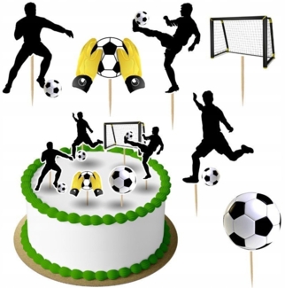 Festivalartikel Tortenstecker Fußball Fußballfiguren Topper Set 6 Stk Torten Deko Kuchen Junge