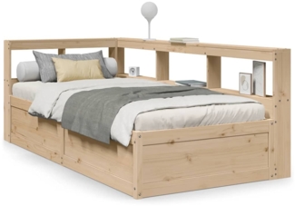 vidaXL Bücherregalbett ohne Matratze 75x190 cm Massivholz Kiefer 3324484